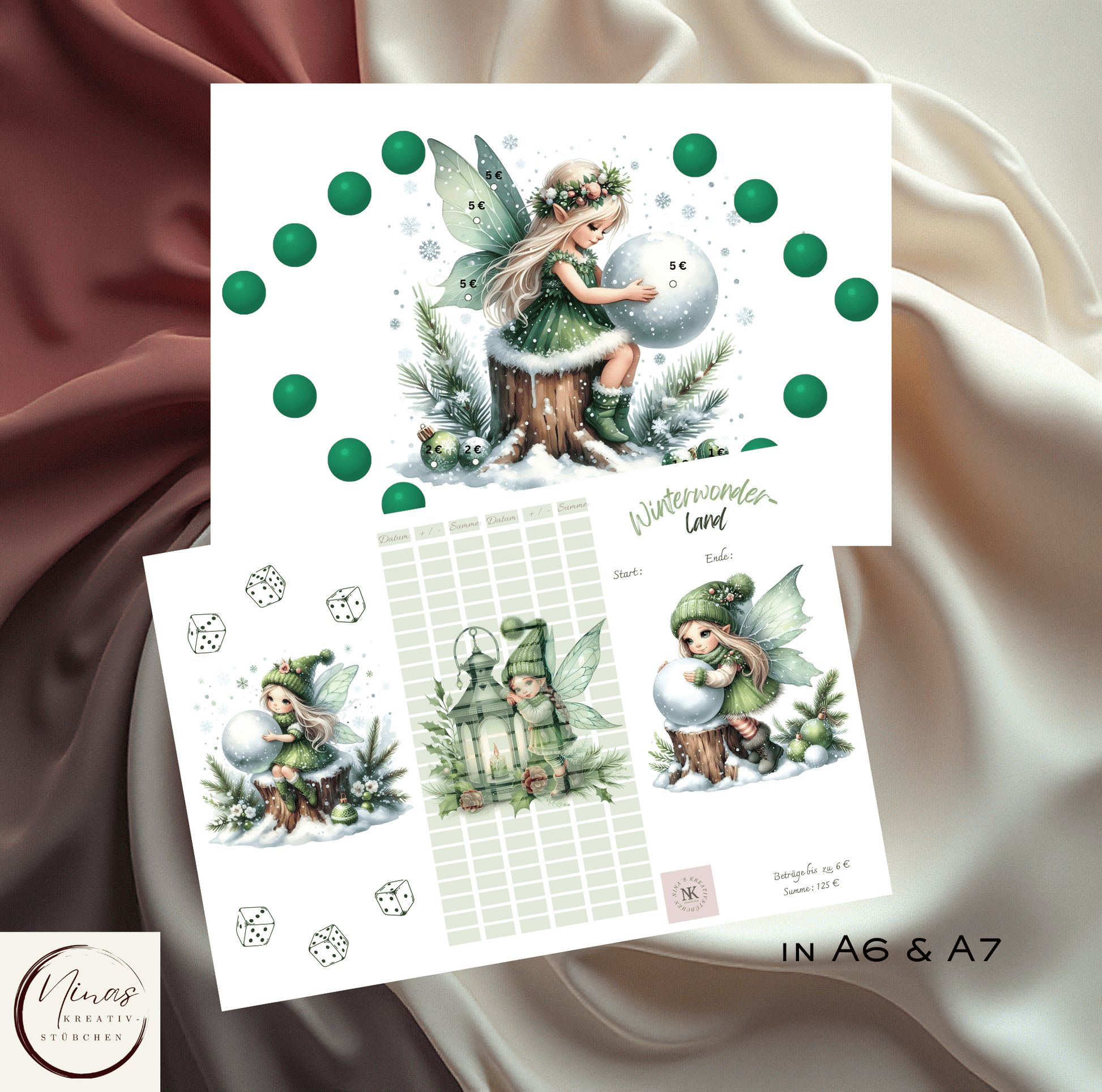 Winterwonderland I A6 I A7 I 3er Klappkarte - Nina's Kreativstübchen