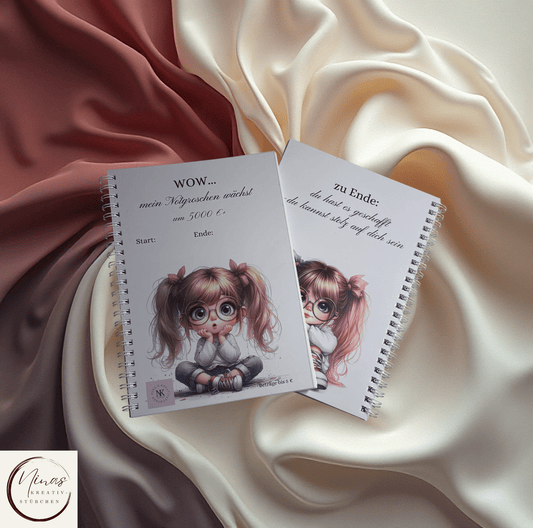 WOW mein Notgroschen wächst um 5000 Euro I 5000 Euro I 5000 € I A5 I 64 Seiten I Sparbuch - Nina's Kreativstübchen