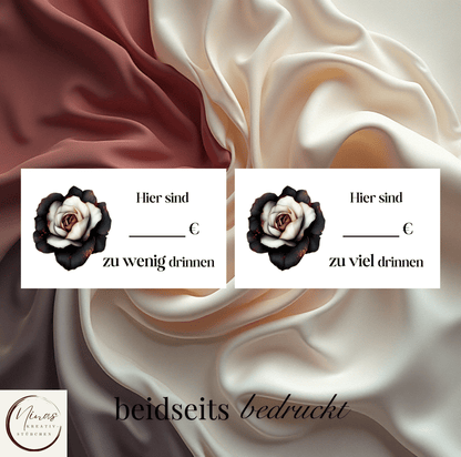 zu viel / zu wenig Karten I A6 I A7 I foliert - Nina's Kreativstübchen