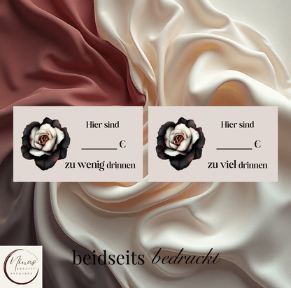 zu viel / zu wenig Karten I A6 I A7 I foliert - Nina's Kreativstübchen