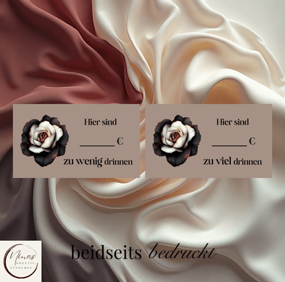 zu viel / zu wenig Karten I A6 I A7 I foliert - Nina's Kreativstübchen